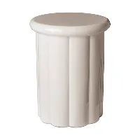 pols potten - tabouret roman - beige/laqué/h x ø 46,5x35,5xm