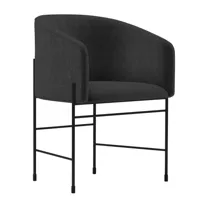 new works - chaise avec accoudoirs covent - noir/divina mel. 2, hallingdal 65/structure acier peint par poudrage noir/lxhxp 59,5x79x42,5cm
