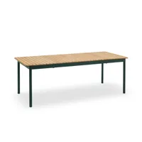 fritz hansen - skagerak - table de jardin skagerak pelago - teck, vert chasseur/lxlxh 214x90,5x74cm/renouvelable