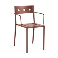 hay - chaise de jardin avec accoudoirs balcony - rouge de fer/revêtu par poudre/lxhxp 51,5x79x51,5cm