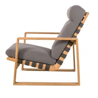 cane-line - fauteuil de jardin endless soft - gris foncé, teck/étoffe cane-line airtouch/ structure teck/cane-line softrope/lxhxp 99x90x76cm