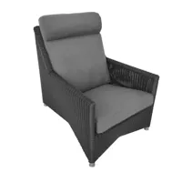 cane-line - fauteuil de jardin dossier haut diamond - taupe/étoffe cane-line natté/structure cane-line weave, aluminium/lxhxp 67x85x95cm