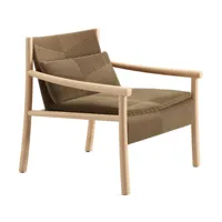 arper - chaise longue avec coussins kata structure chêne - wheat - 3e00002/maille 3d micro-rembourrée/lxlxh 77x77,5x76cm/cadre chêne naturel l22