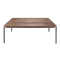 eva solo - table basse savoye 100x100cm - chêne/fumé/lxlxh 100x100x35cm/structure aluminium noir peint par poudrage