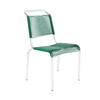 embru - chaise de jardin altorfer modèle 1140 - vert pin/galvanisé à chaud/lxlxh 54x64x89cm/empilable