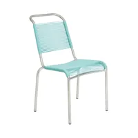 embru - chaise de jardin altorfer modèle 1140 - vert clair/galvanisé à chaud/lxlxh 54x64x89cm/empilable