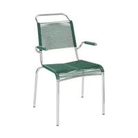 embru - chaise avec accoudoirs altorfer modèle 1141 - vert pin/galvanisé à chaud/lxlxh 54x64x89cm/empilable