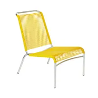 embru - chaise de jardin lounge altorfer modèle 1139 - jaune signalisation/galvanisé à chaud/lxlxh 58x81x80cm/empilable