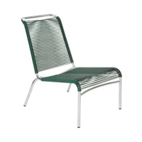 embru - chaise de jardin lounge altorfer modèle 1139 - vert pin/galvanisé à chaud/lxlxh 58x81x80cm/empilable