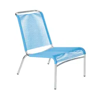 embru - chaise de jardin lounge altorfer modèle 1139 - bleu clair/galvanisé à chaud/lxlxh 58x81x80cm/empilable