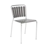 embru - chaise de jardin haefeli modèle 1020 - gris cendré/galvanisé à chaud, laqué/lxlxh 45x51x77cm/empilable