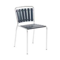 embru - chaise de jardin haefeli modèle 1020 - gris bleu/galvanisé à chaud, laqué/lxlxh 45x51x77cm/empilable