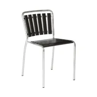 embru - chaise de jardin haefeli modèle 1020 - gris charbon/galvanisé à chaud, laqué/lxlxh 45x51x77cm/empilable