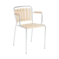 embru - chaise de jardin avec accoudoirs haefeli modèle 1021 - nature/galvanisé à chaud, laqué//lxlxh 53x51x77cm/empilable