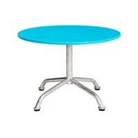 embru - table d'appoint de jardin lounge haefeli modèle 1112 - bleu clair/galvanisé, revêtu par poudre/h x ø 40x60cm
