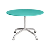 embru - table d'appoint de jardin lounge haefeli modèle 1112 - turquoise pastel/galvanisé, revêtu par poudre/h x ø 40x60cm