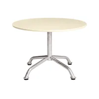 embru - table d'appoint de jardin lounge haefeli modèle 1112 - blanc perle/galvanisé, revêtu par poudre/h x ø 40x60cm