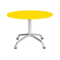 embru - table d'appoint de jardin lounge haefeli modèle 1112 - jaune signalisation/galvanisé, revêtu par poudre/h x ø 40x60cm