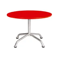 embru - table d'appoint de jardin lounge haefeli modèle 1112 - rouge signalisation/galvanisé, revêtu par poudre/h x ø 40x60cm