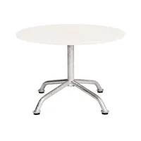 embru - table d'appoint de jardin lounge haefeli modèle 1112 - blanc signalisation/galvanisé, revêtu par poudre/h x ø 40x60cm