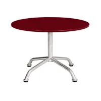 embru - table d'appoint de jardin lounge haefeli modèle 1112 - vin rouge/galvanisé, revêtu par poudre/h x ø 40x60cm