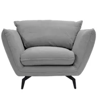 nuuck - fauteuil kvinde - gris clair/housse (90%polyester, 10% acrylique)/lxhxp 120x90x102cm