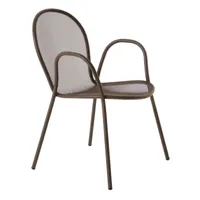 emu - fauteuil de jardin ronda - marron/peint par poudrage/pxhxp 60x82x65cm