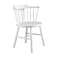 fdb møbler - chaise avec accoudoirs j18 - blanc/peint hêtre/lxhxp 53,6x74,7x51,6cm/profondeur du siège 46cm