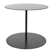 cappellini - table d'appoint gong - zwart/mat/taille 1 / h x ø 42x50cm