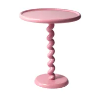 pols potten - table d'appoint twister - rose clair/h 56cm x ø 46cm