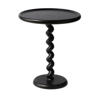 pols potten - table d'appoint twister - noir/h 56cm x ø 46cm