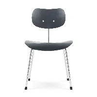 wilde + spieth - chaise support chromé se 68 eiermann - graphite/teinté/lxlxh 42x47x79cm/structure chrome