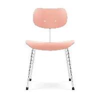 wilde + spieth - chaise support chromé se 68 eiermann - rose/teinté/lxlxh 42x47x79cm/structure chrome