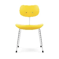 wilde + spieth - chaise support chromé se 68 eiermann - jaune/teinté/lxlxh 42x47x79cm/structure chrome