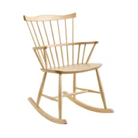 fdb møbler - fauteuil à bascule avec accoudoirs j52g - nature/laqué/lxhxp 56,2x89,4x73cm/profondeur du siège 40cm