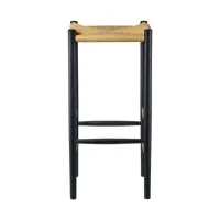 fdb møbler - tabouret de bar j164b h78cm - noir ral 9005, nature/peint, brillant/lxhxp 37,1x78,1x37,1cm/profondeur du siège 37,1cm