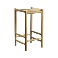 fdb møbler - tabouret de bar j164c h67cm - nature/laqué/lxhxp 37,1x67,3x37,1cm/profondeur du siège 37,1cm