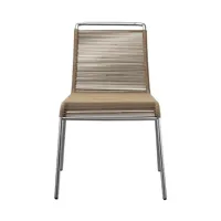 fdb møbler - chaise de jardin m20 teglgård - brun métallique chiné/brossé/lxhxp 54x87x87cm