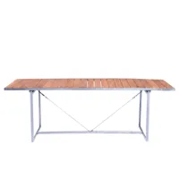jan kurtz - jever - table de jardin - chêne/pliable /220x70cm