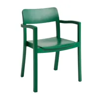 hay - chaise avec accoudoirs pastis - vert sapin/frêne laqué à base d'eau/lxhxp 59,5x80x50cm/avec patins en plastique