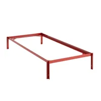hay - cadre de lit connect 90x200cm - rouge marron/revêtu par poudre/lxlxh 200x90x20cm/sans matelas/sans sommier