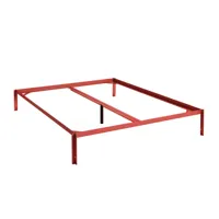 hay - cadre de lit connect 160x200cm - rouge marron/revêtu par poudre/lxlxh 209,4x169,4x30cm/sans matelas/sans sommier
