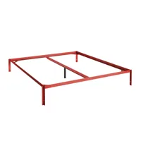 hay - cadre de lit connect 180x200cm - rouge marron/revêtu par poudre/lxlxh 209,4x189,4x30cm/sans matelas/sans sommier