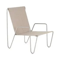 montana - fauteuil panton bachelor - naturel/étoffe acrylique/structure acier inoxydable/lxhxp 52x75x73,5cm