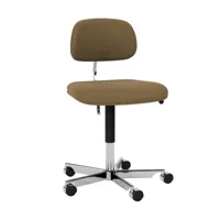 montana - chaise de bureau pivotante kevi 2534u - marron/textile rewool 358/réglable en hauteur 40-53cm/avec des rouleau souple/dossier en tissu rewoo