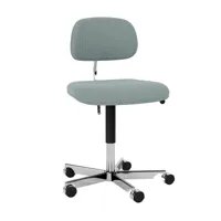 montana - chaise de bureau pivotante kevi 2534u - vert/textile rewool 718/réglable en hauteur 40-53cm/avec des rouleau souple/dossier en tissu rewool 