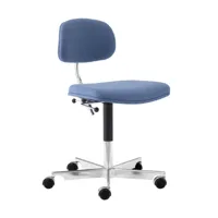 montana - chaise de bureau pivotante kevi 2534u - bleu/textile rewool 758/réglable en hauteur 40-53cm/avec des rouleau souple/dossier en tissu rewool 
