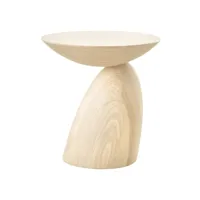 eero aarnio originals - table d'appoint wooden parabel h 47cm - naturel/huilé/hxø 47x43cm