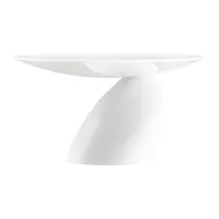 eero aarnio originals - table à manger parabel large ø 130cm - blanc ral 9016/brillant/hxø 72x130cm