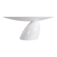 eero aarnio originals - table à manger parabel oval 164x110cm - blanc ral 9016/brillant/lxpxh 164x110x72cm